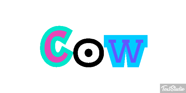 Cow Efecto de texto