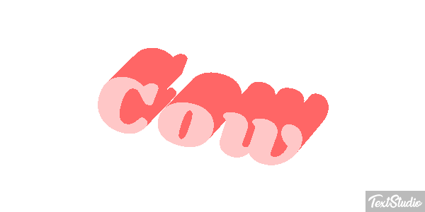 Cow Efecto de texto