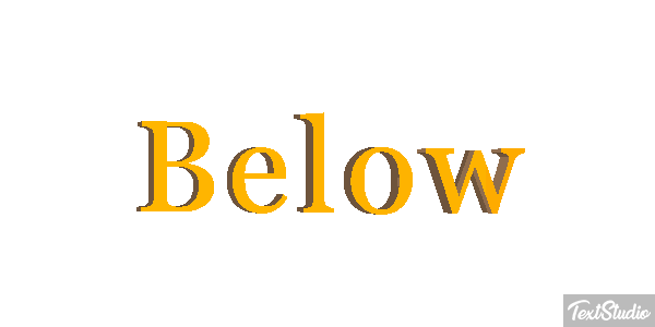 Below Text effect