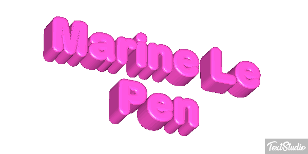 Marine Le Pen Texteffekt