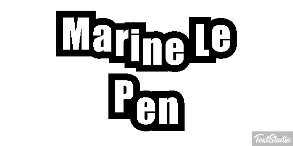 Marine Le Pen Texteffekt