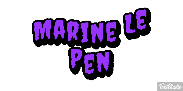 Marine Le Pen Texteffekt