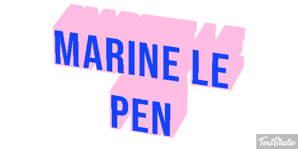 Marine Le Pen Texteffekt