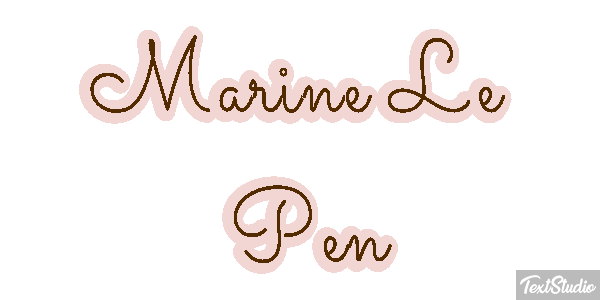 Marine Le Pen Texteffekt
