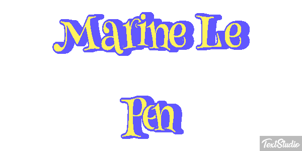 Marine Le Pen Texteffekt