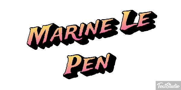 Marine Le Pen Texteffekt