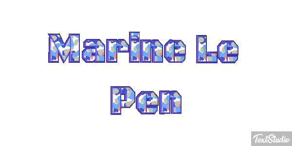Marine Le Pen Texteffekt