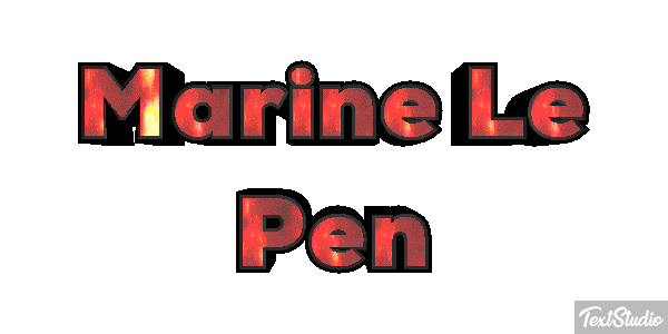 Marine Le Pen Texteffekt