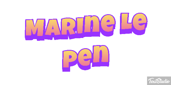 Marine Le Pen Texteffekt