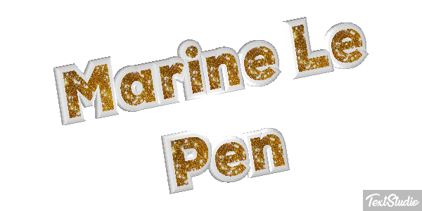 Marine Le Pen Texteffekt