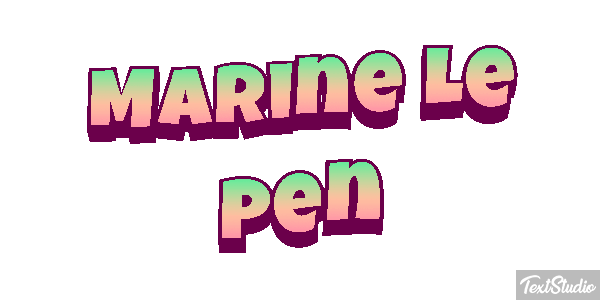 Marine Le Pen Texteffekt
