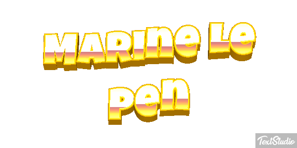Marine Le Pen Texteffekt