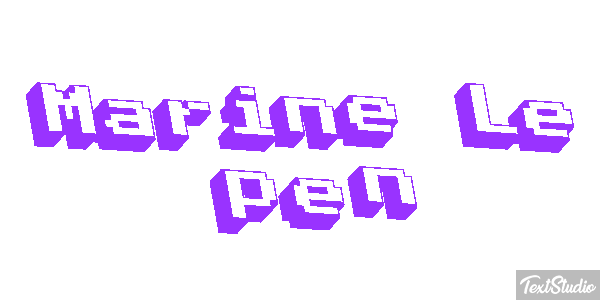 Marine Le Pen Texteffekt
