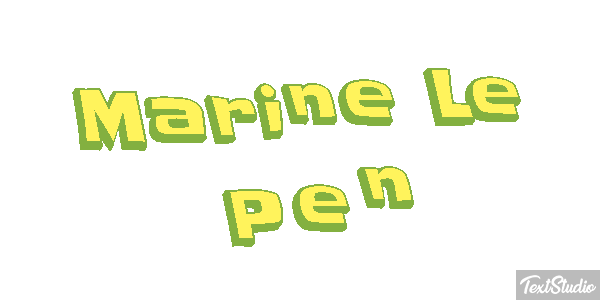 Marine Le Pen Texteffekt