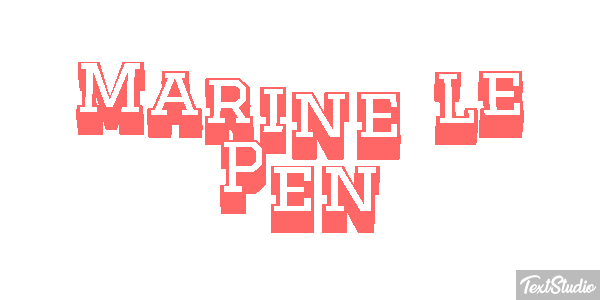 Marine Le Pen Texteffekt