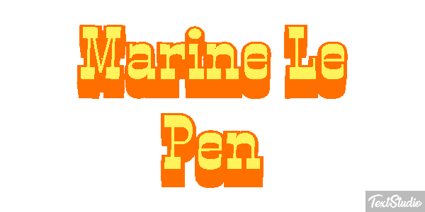 Marine Le Pen Texteffekt