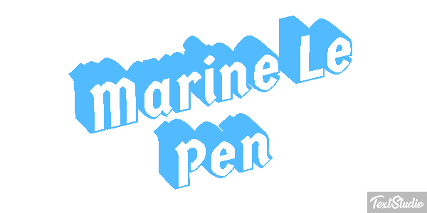 Marine Le Pen Texteffekt