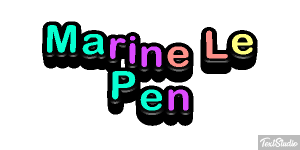 Marine Le Pen Texteffekt