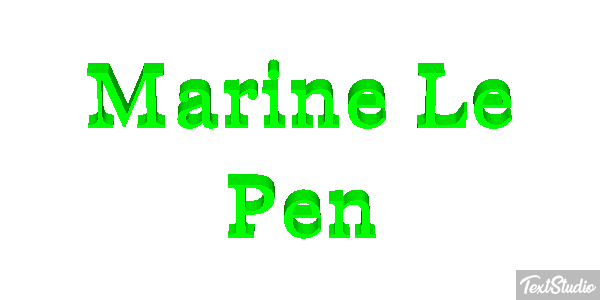 Marine Le Pen Texteffekt