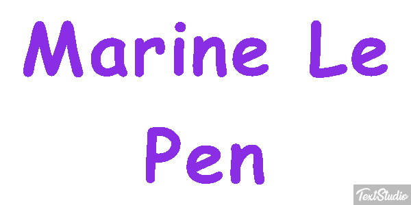 Marine Le Pen Texteffekt