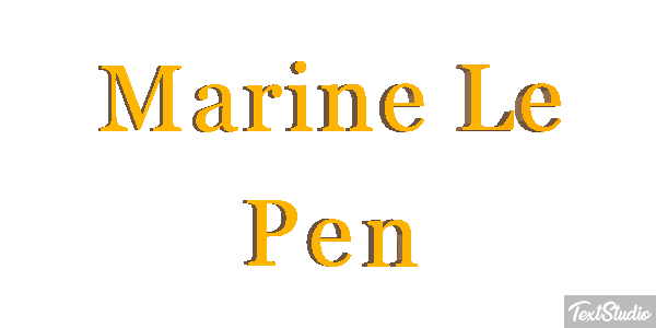 Marine Le Pen Texteffekt