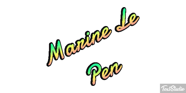 Marine Le Pen Texteffekt