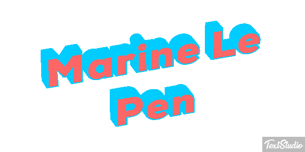 Marine Le Pen Texteffekt