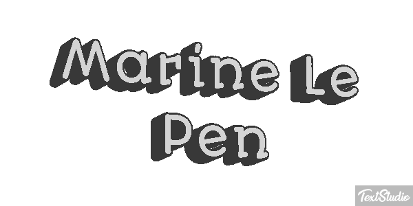Marine Le Pen Texteffekt