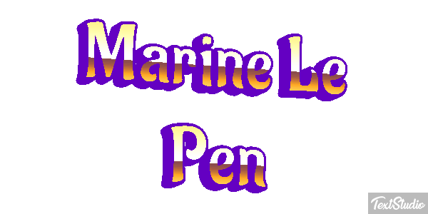 Marine Le Pen Texteffekt