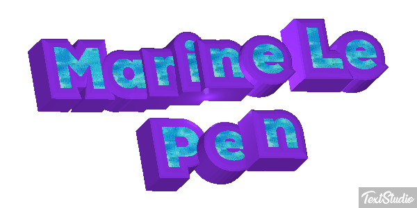Marine Le Pen Texteffekt