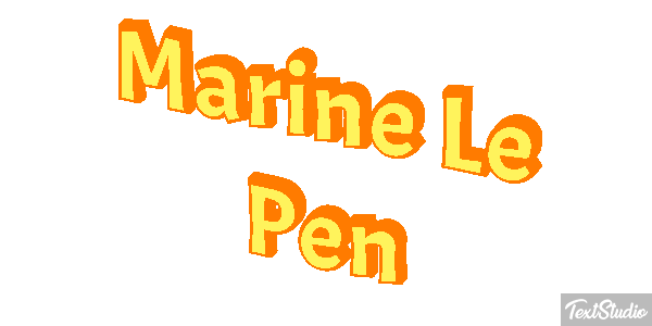 Marine Le Pen Texteffekt
