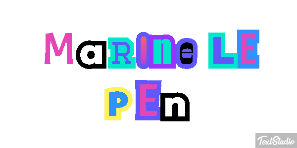 Marine Le Pen Texteffekt