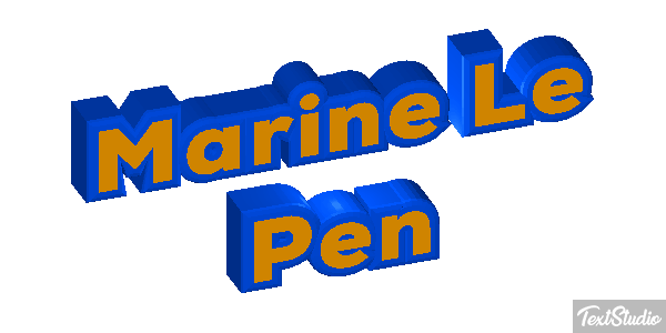 Marine Le Pen Texteffekt