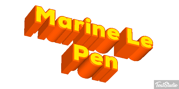 Marine Le Pen Texteffekt