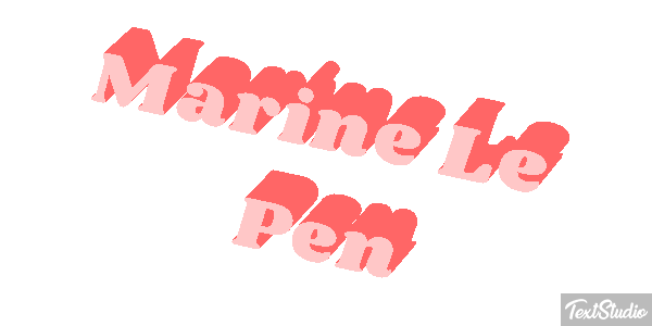 Marine Le Pen Texteffekt