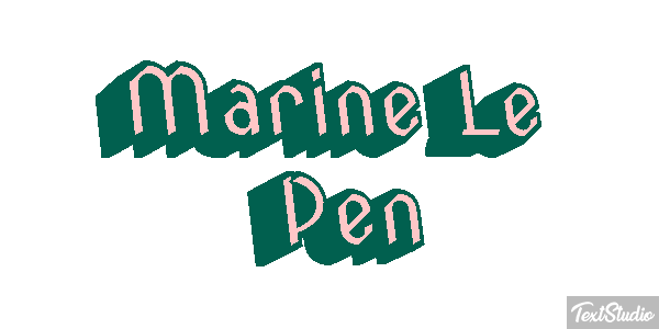 Marine Le Pen Texteffekt