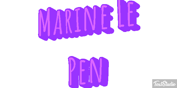 Marine Le Pen Texteffekt