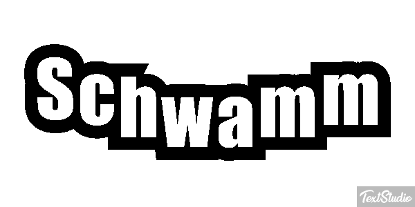 Schwamm Texteffekt