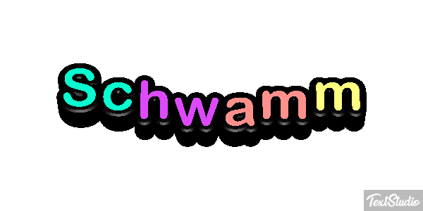 Schwamm Texteffekt