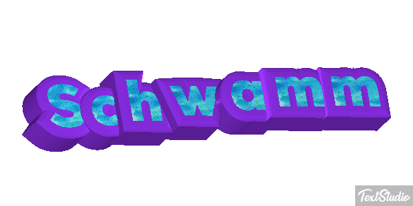 Schwamm Texteffekt