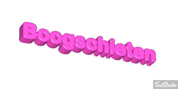 Boogschieten Tekst effect