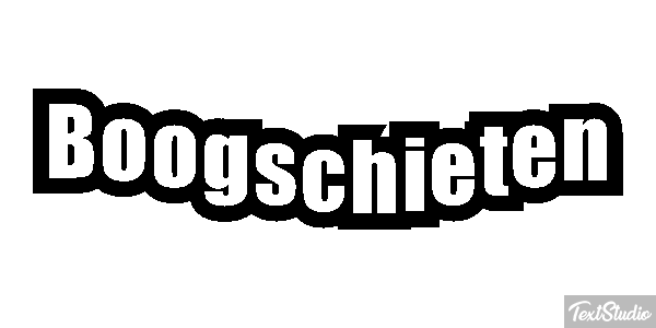 Boogschieten Tekst effect