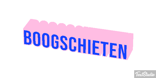 Boogschieten Tekst effect