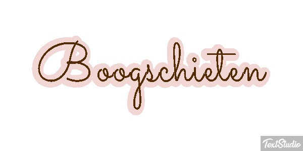 Boogschieten Tekst effect