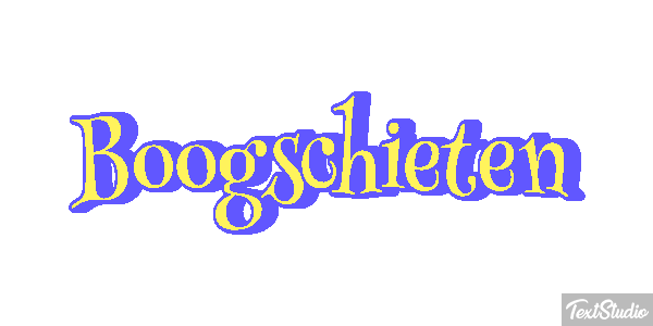 Boogschieten Tekst effect