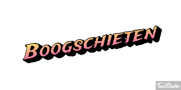 Boogschieten Tekst effect