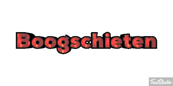 Boogschieten Tekst effect