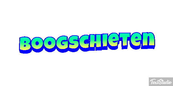 Boogschieten Tekst effect