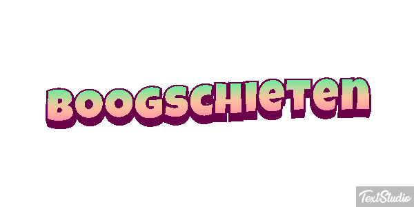 Boogschieten Tekst effect