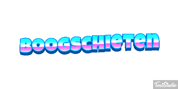 Boogschieten Tekst effect